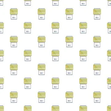 Seamless pattern with credit card transactions and electronic payments Stock Illustration