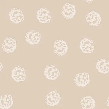 Seamless pattern creme meringue cartoon vector Stock Illustration
