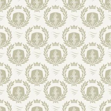 Seamless pattern crest Stock Illustration