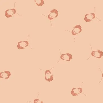 Seamless pattern crewcut hairstyles for men cartoon vector Stock Illustration