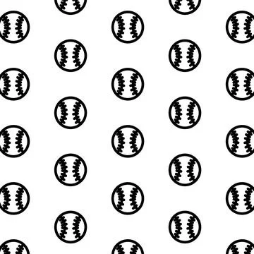 Seamless pattern cricket ball icon design Stock Illustration