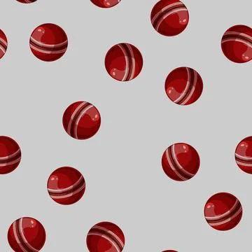 Seamless pattern cricket ball sport cartoon vector color イラスト素材