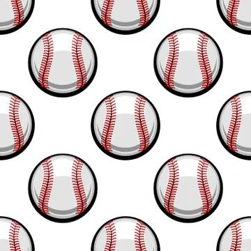Seamless pattern of cricket balls Illustrazione stock