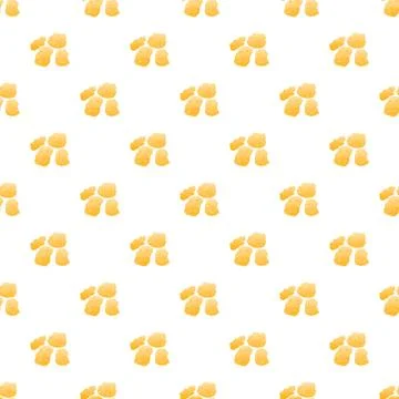 Seamless pattern of crispy golden chicken nuggets Stock Illustration