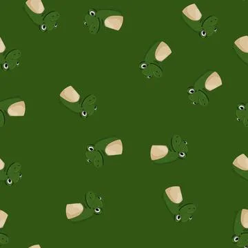 Seamless pattern crocodile hand puppet cartoon vector Stock Illustration
