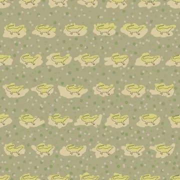 Seamless pattern of crocodile. Stock Illustration