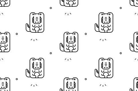 Seamless pattern with Crocodiles 스톡 일러스트