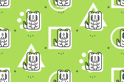 Seamless pattern with Crocodiles 스톡 일러스트