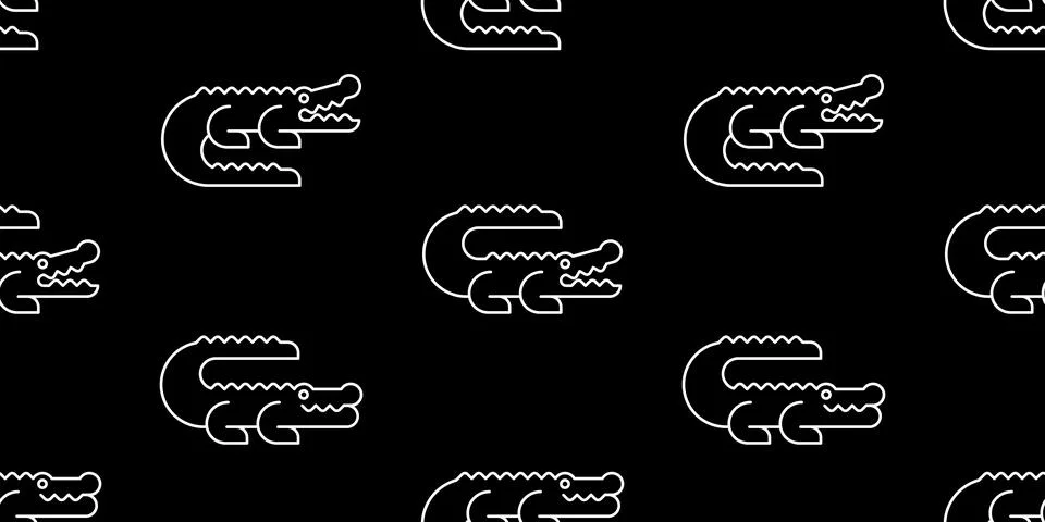Seamless pattern with Crocodiles Stock Illustration