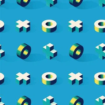 Seamless pattern with cross or plus shape and ring on background in modern Stock Illustration