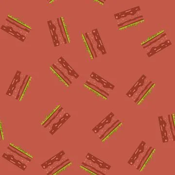 Seamless pattern cross section showing soil layers and green grass 스톡 일러스트
