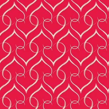 Seamless pattern of crossed hearts 스톡 일러스트