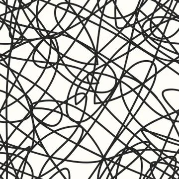 Seamless pattern with crossed wavy lines. Grid texture Stock Illustration