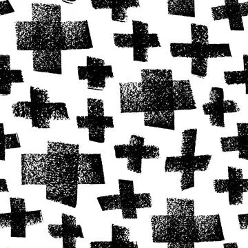 Seamless pattern with crosses of different sizes. Illustrazione stock