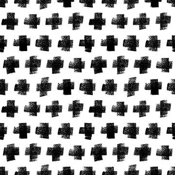 Seamless pattern with crosses of different sizes. Stock Illustration