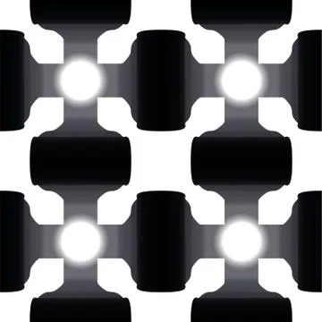 Seamless pattern of crosses with X shapes in negative 스톡 일러스트