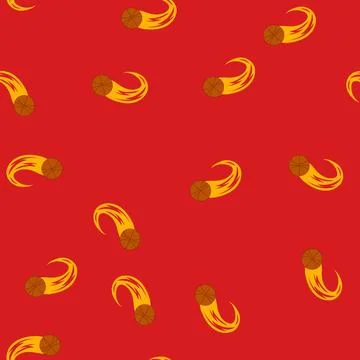 Seamless pattern crossover speed basketball ball cartoon vector Stock Illustration
