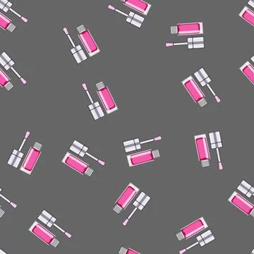 Seamless pattern cruelty lip gloss cartoon vector 스톡 일러스트