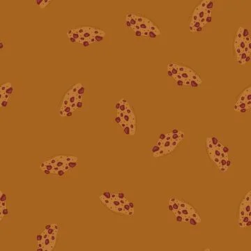 Seamless pattern crunchy biscuit cookie cartoon vector Illustrazione stock