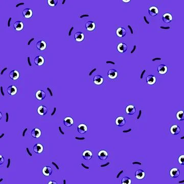 Seamless pattern cry eye emotions cartoon vector Ilustración de archivo