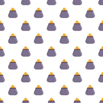 Seamless pattern with cryptocurrency wallets holding bitcoin coins Stock Illustration