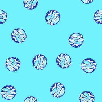 Seamless pattern crystal magic ball sphere cartoon vector イラスト素材