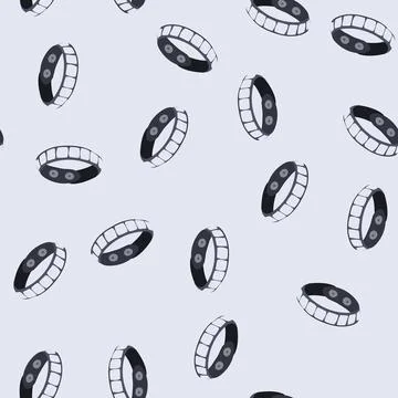 Seamless pattern crystal rock bracelet cartoon vector Illustrazione stock