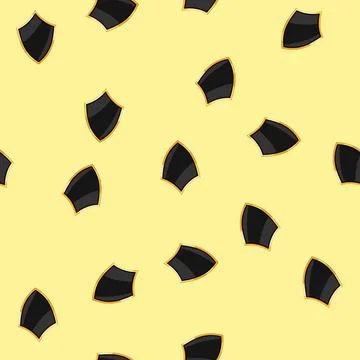 Seamless pattern crystal shield golden luxury cartoon vector Stock Illustration