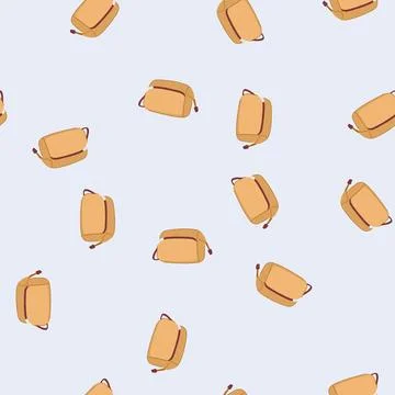 Seamless pattern crystal travel organizer cartoon vector Stock Illustration
