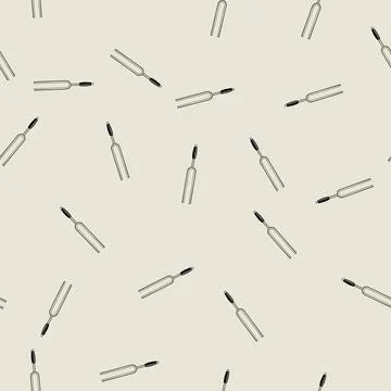 Seamless pattern crystal tuning fork cartoon vector Stock Illustration