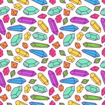 Seamless pattern of crystals Stock-Illustration