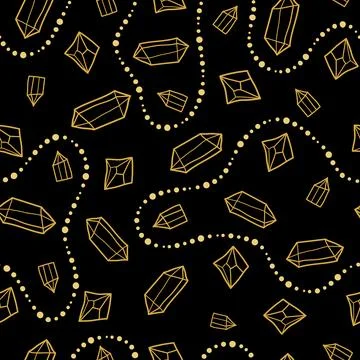 Seamless pattern with crystals. Illustrazione stock