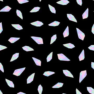 Seamless pattern with crystals Stock Illustration