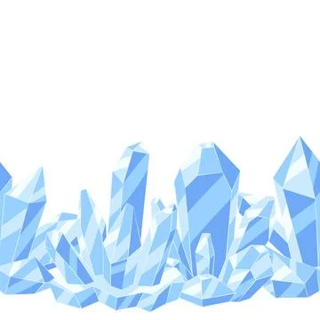 Seamless pattern with crystals or crystalline minerals. Jewelry or semiprecious Stock Illustration