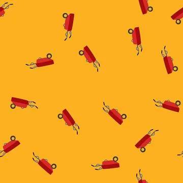 Seamless pattern ctool wheelbarrow cartoon vector 库存插图