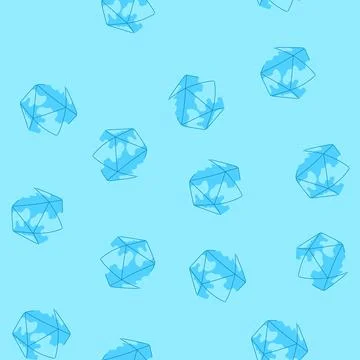 Seamless pattern cube dice cartoon vector Stock Illustration