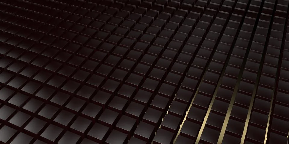 Seamless pattern of cubes. Abstract decoration. 3D Render. Stock Illustration