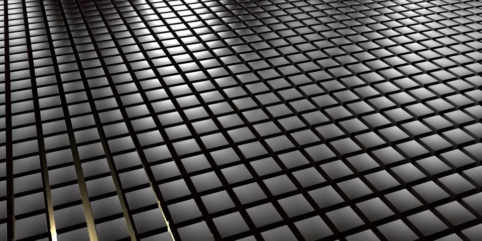 Seamless pattern of cubes. Abstract decoration. 3D Render. Illustrazione stock