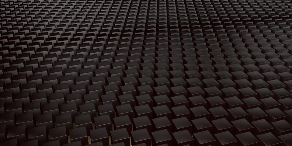 Seamless pattern of cubes. Abstract decoration. 3D Render. Stock Illustration