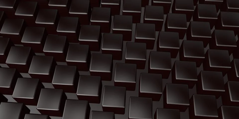 Seamless pattern of cubes. Abstract decoration. 3D Render. Stock Illustration