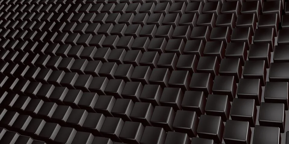 Seamless pattern of cubes. Abstract decoration. 3D Render. Stock Illustration