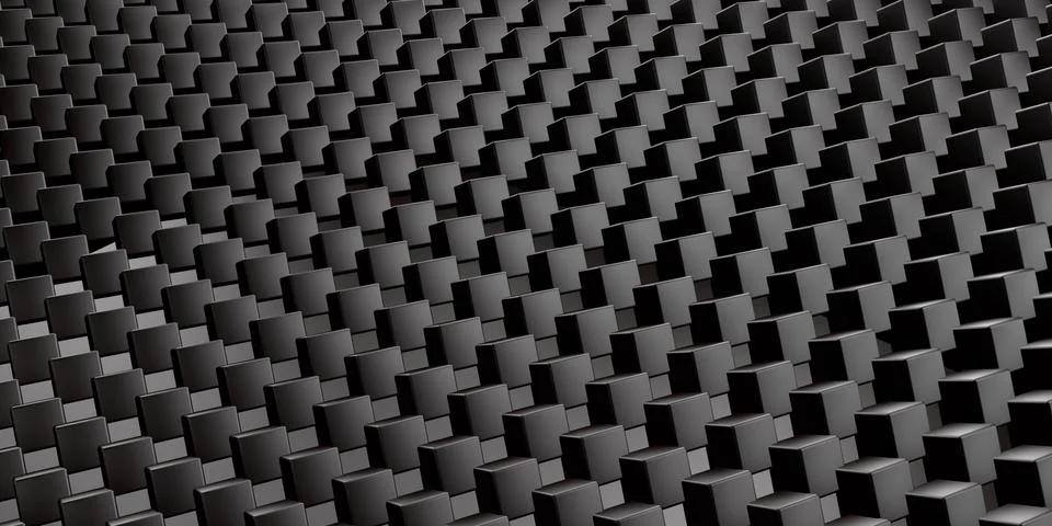 Seamless pattern of cubes. Abstract decoration. 3D Render. Stock Illustration