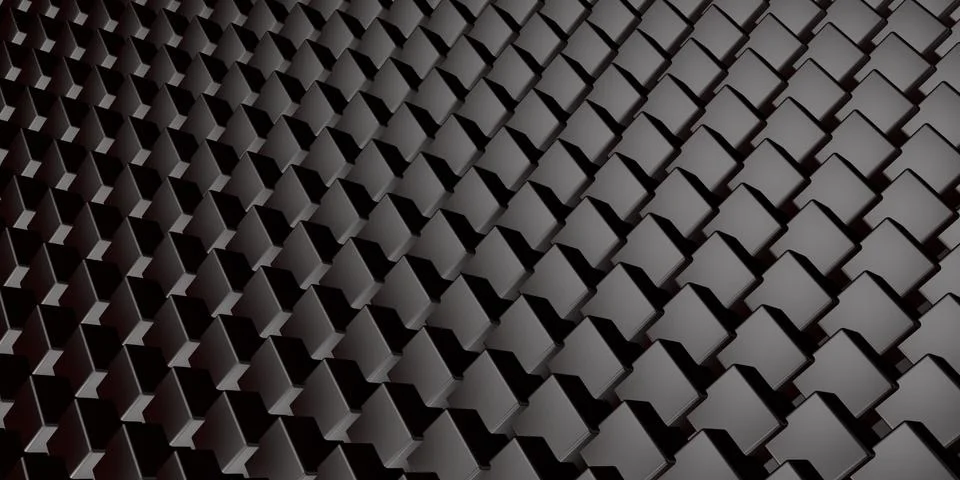 Seamless pattern of cubes. Abstract decoration. 3D Render. Stock Illustration