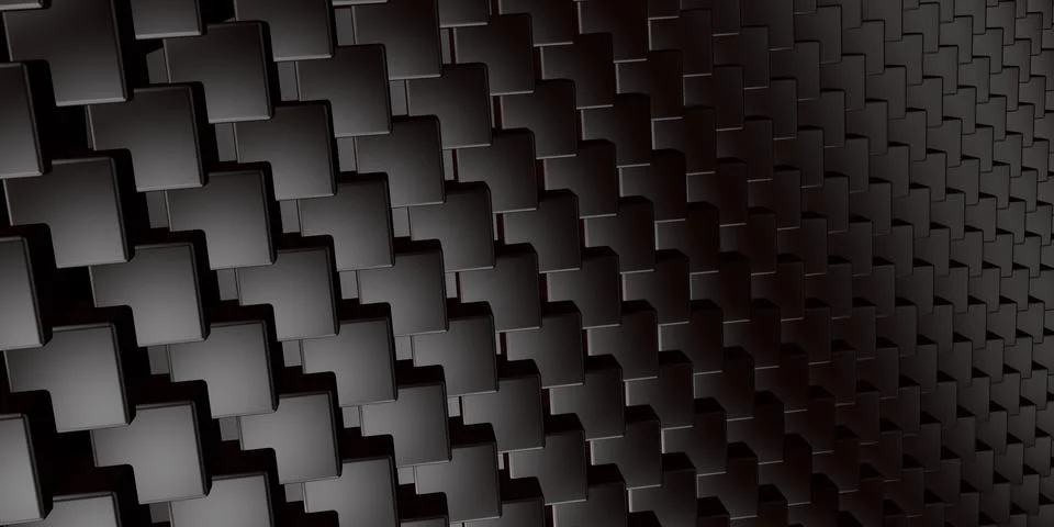 Seamless pattern of cubes. Abstract decoration. 3D Render. Stock Illustration