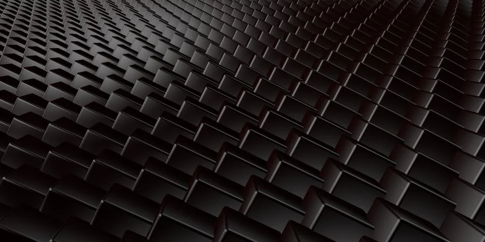Seamless pattern of cubes. Abstract decoration. 3D Render. イラスト素材