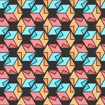 Seamless pattern of cubes for texture, textiles and simple backgrounds Stock Illustration