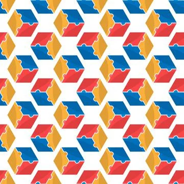 Seamless pattern of cubes for texture, textiles and simple backgrounds Stock Illustration