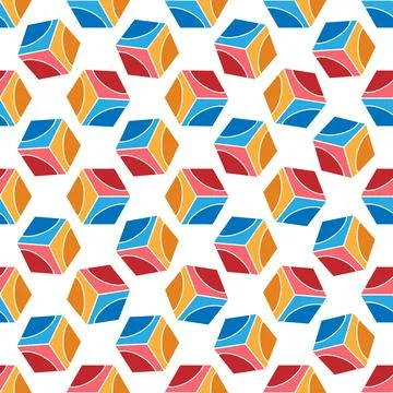 Seamless pattern of cubes for texture, textiles and simple backgrounds Stock Illustration