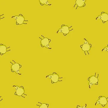 Seamless pattern cucumber fruit vegetable character cartoon vector Stock Illustration