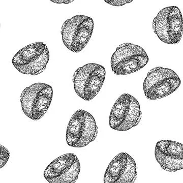 Seamless pattern cuisine curry sketch hand drawn Stock Illustration